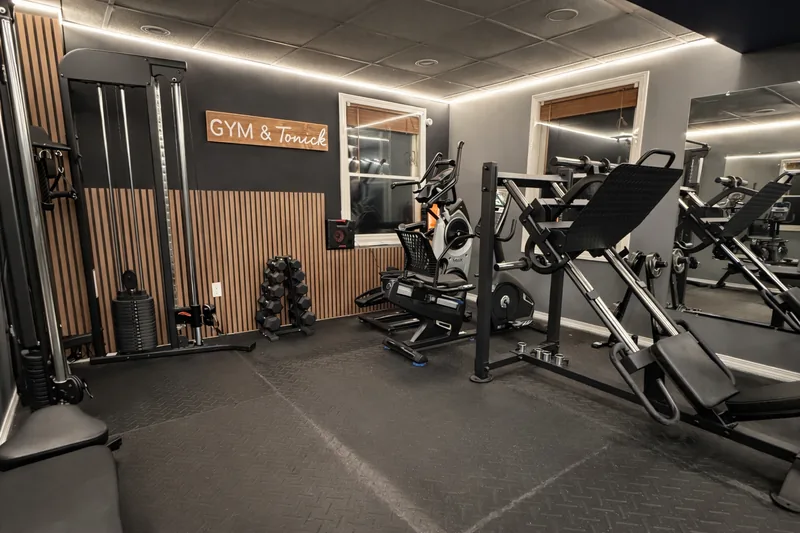 Wide view of the Gym and Tonick studio